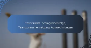 Test-Cricket: Schlagreihenfolge, Teamzusammensetzung, Auswechslungen