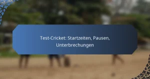 Test-Cricket: Startzeiten, Pausen, Unterbrechungen