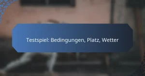 Testspiel: Bedingungen, Platz, Wetter