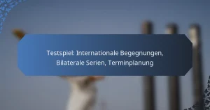 Testspiel: Internationale Begegnungen, Bilaterale Serien, Terminplanung
