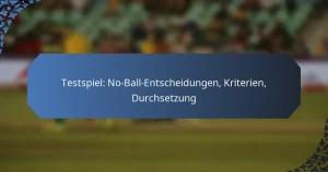 Testspiel: No-Ball-Entscheidungen, Kriterien, Durchsetzung