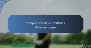 Testspiel: Spieldauer, Zeitlimits, Verlängerungen