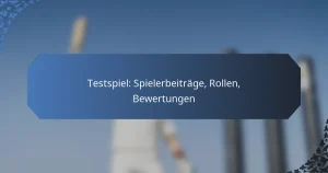 Testspiel: Spielerbeiträge, Rollen, Bewertungen