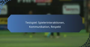 Testspiel: Spielerinteraktionen, Kommunikation, Respekt