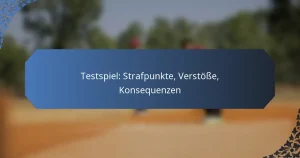 Testspiel: Strafpunkte, Verstöße, Konsequenzen