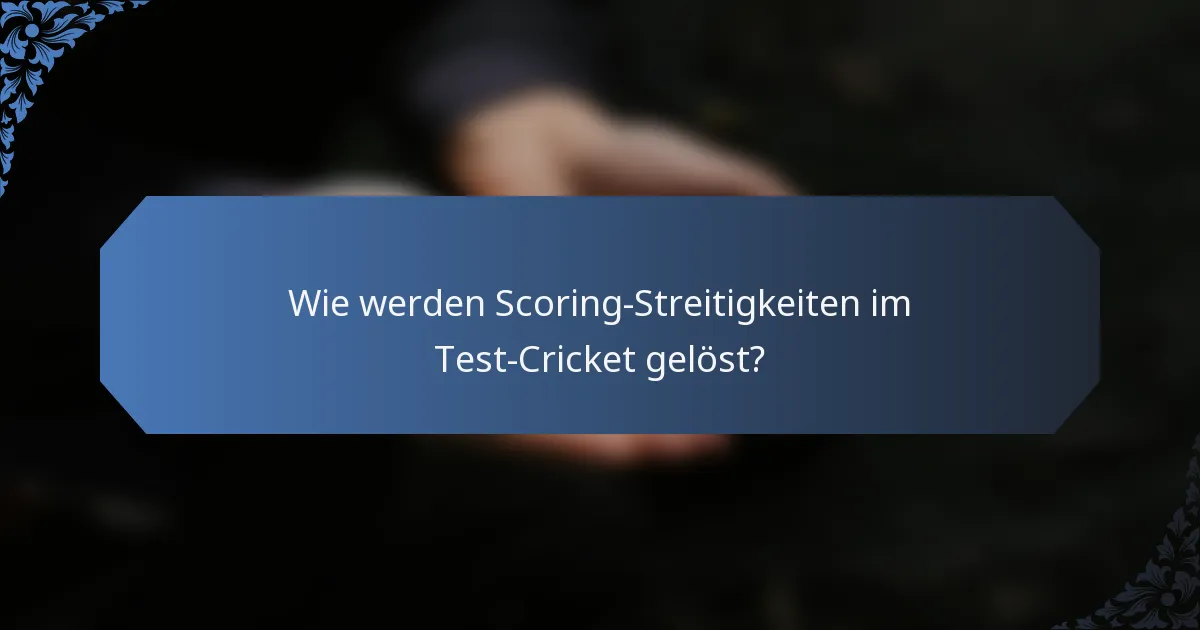 Wie werden Scoring-Streitigkeiten im Test-Cricket gelöst?
